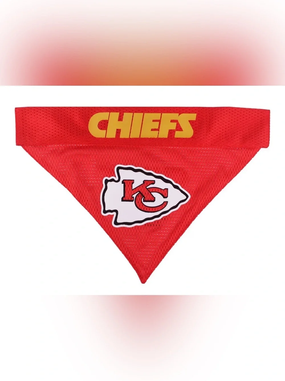 Kansas City Chiefs Reversible Dog Bandana NEW L-XL Dog hook 2 collar perfect fit